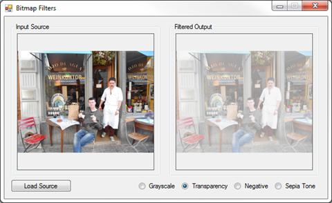 Image Filters Transparency